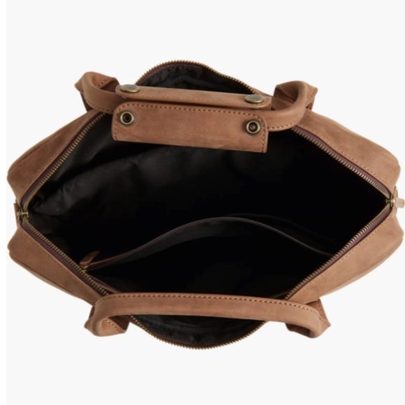 Johnston & Murphy Mens Oil Tanned Leather Briefcase - Picture 3 of 12